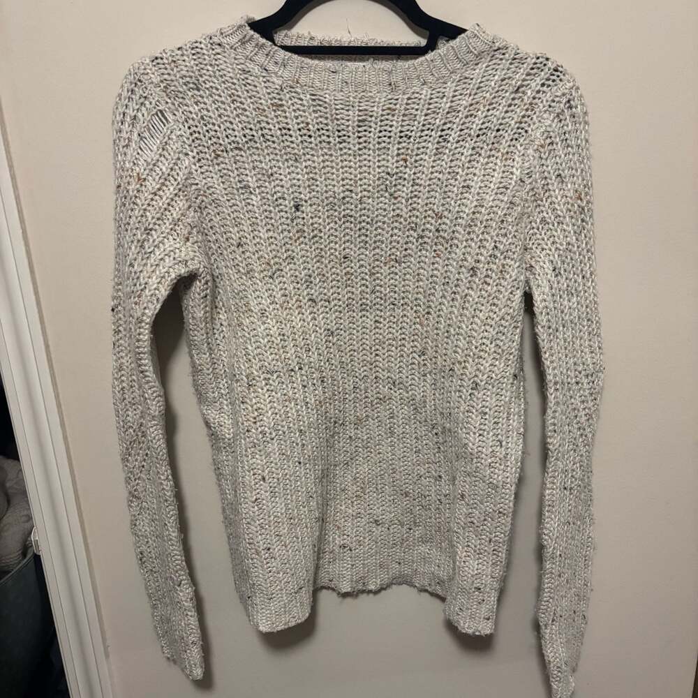 A New Day Target Women's XS Speckled Rib Knit Sweater with Metallic Thread